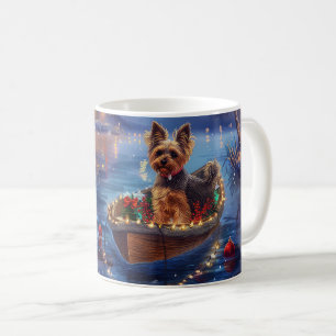 Biewer Terrier Christmas Festive Voyage Coffee Mug