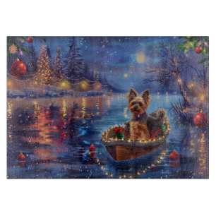 Biewer Terrier Christmas Festive Voyage Cutting Board