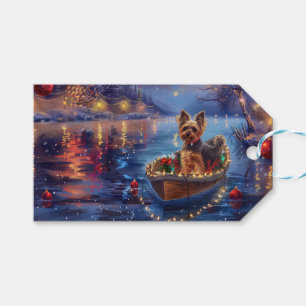 Biewer Terrier Christmas Festive Voyage Gift Tags