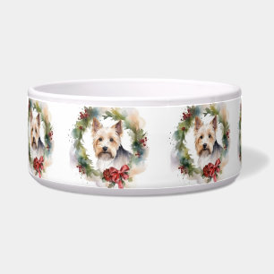 Biewer Terrier Christmas Wreath Festive Pup 