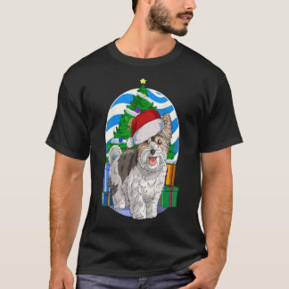 Biewer Terrier Dog Santa Christmas Tree Decor Gift T-Shirt