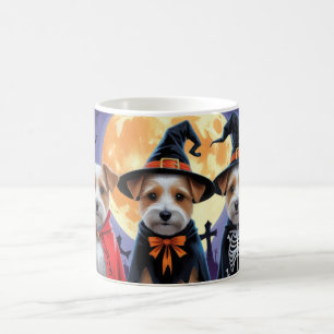 Biewer Terrier Dogs Pumpkin Halloween Funny Coffee Mug