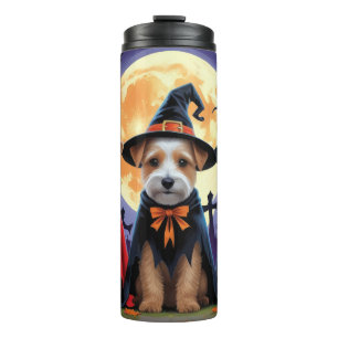 Biewer Terrier Dogs Pumpkin Halloween Funny Thermal Tumbler