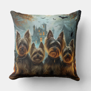 Biewer Terrier Halloween Night Doggy Delight  Cushion