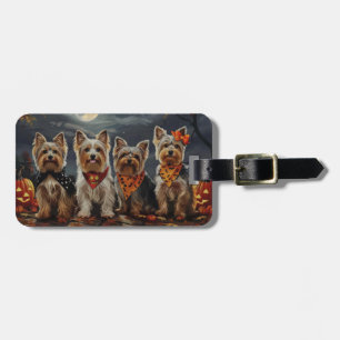 Biewer Terrier Halloween Spooky  Luggage Tag