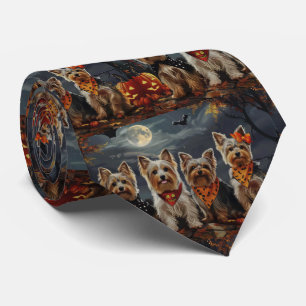 Biewer Terrier Halloween Spooky  Tie