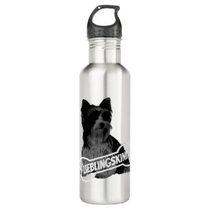 Biewer Terrier portrait, funny saying Classic T-Sh 710 Ml Water Bottle