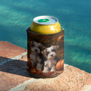 Biewer Terrier Puppy Autumn Delight Pumpkin  Can Cooler