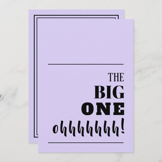 BIG 100 Birthday Invitations (Front/Back)