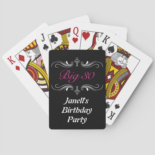 Big 30 playing cards (Back)