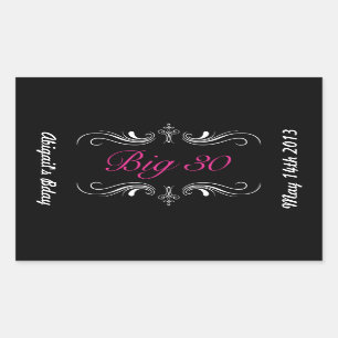 Big 30 rectangular sticker