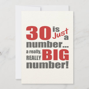 Big 30th Birthday Card