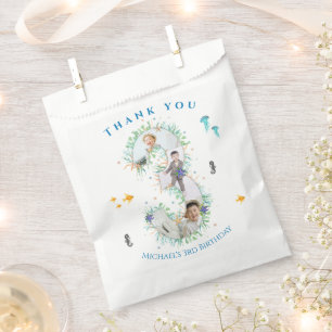 Big 3rd Photo Collage Birthday Under The Sea Favour Bags