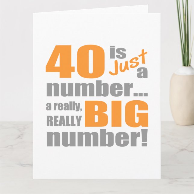 Big 40th Birthday Card (Front)
