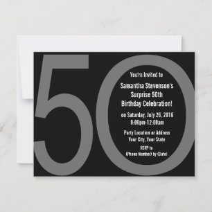 Big 5-0 Birthday Party Invitations