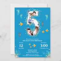 Big 5th Photo Collage Birthday Under The Sea