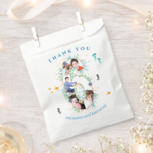Big 6th Photo Collage Birthday Under The Sea Favour Bags