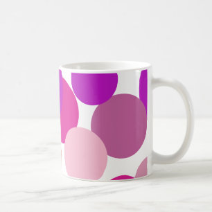 Big 70s polka dots in purple coffee mug