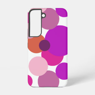 Big 70s polka dots in purple samsung galaxy case