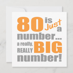 Big 80th Birthday Card