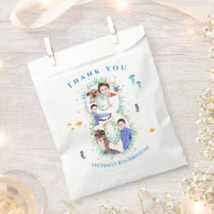 Big 8th Photo Collage Birthday Under The Sea Favour Bags
