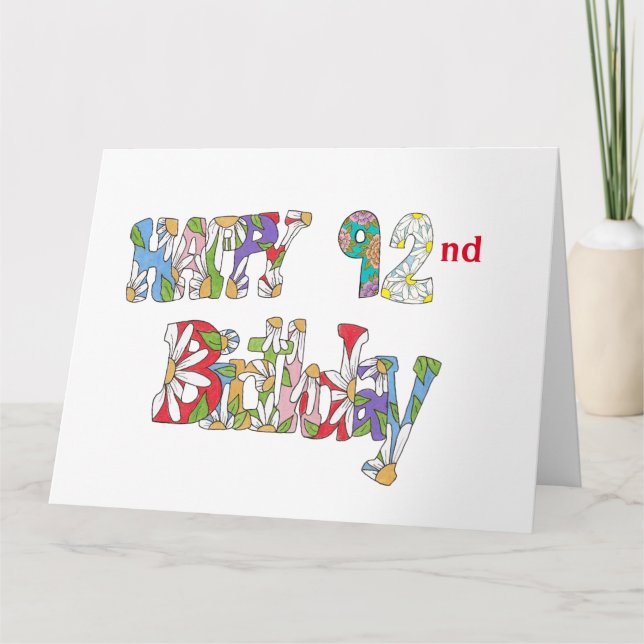 Big 92nd Birthday Card (Front)