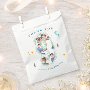 Big 9th Photo Collage Birthday Under The Sea Favour Bags