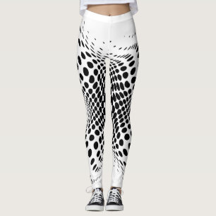 Big Abstract Half-tone Circle X's Thunder_Cove Leggings