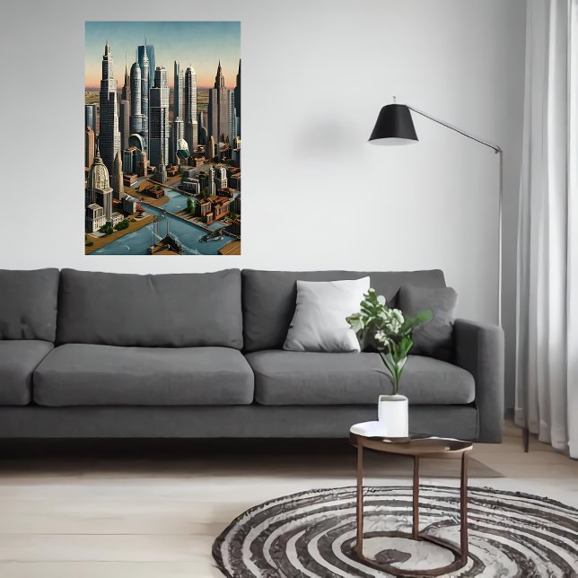 Big American City | AI Art  Poster (Creator Uploaded)