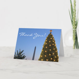 Big and Little Christmas Trees II Holiday in DC Thank You Card