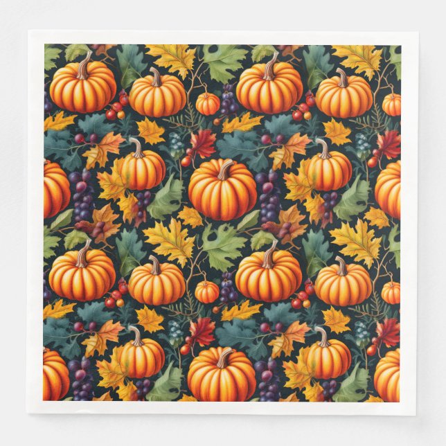 Big and Little Fall Pumpkins Napkin (Front)