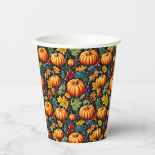 Big and Little Fall Pumpkins Paper Cups