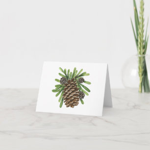 Big and Little Pine Cones BLANK  Card
