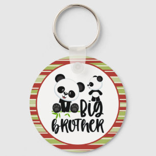 Big and Small Cute Pandas with Big Brother Quote Key Ring
