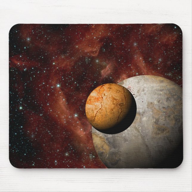 Big And Small Deep Space Planets Mouse Mat (Front)