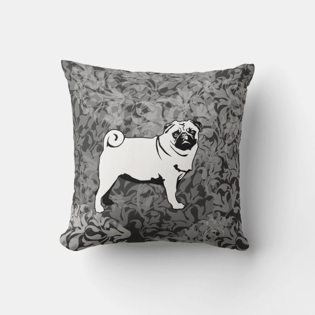 Big and small pug cushion (Front)