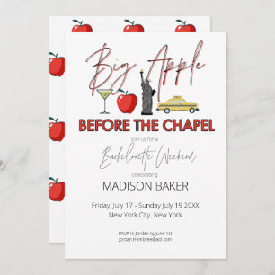 Big Apple Before the Chapel Bachelorette Invite