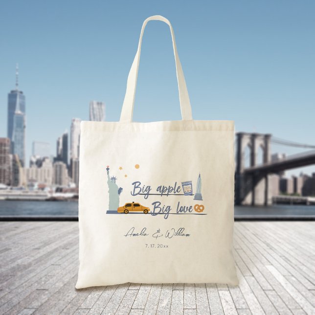 Big Apple, Big Love New York City wedding welcome Tote Bag (Creator Uploaded)