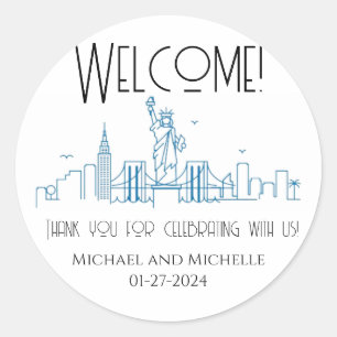 Big Apple New York  Wedding Welcome bag Sticker