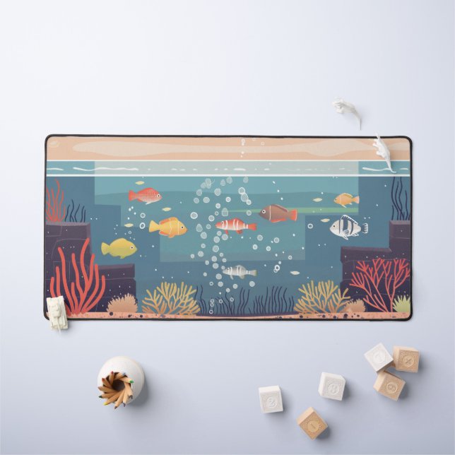 Big Aquarium Desk Mat (Kids Table)