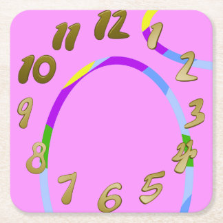 Big Arch Loops on Pink Paper Coaster