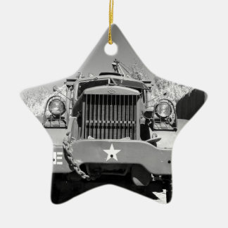 Big Army Truck Ceramic Tree Decoration