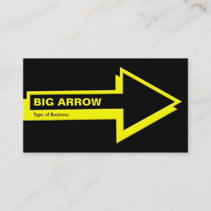 Big Arrow - Yellow on Black Business Card