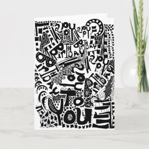 Big artistic Birthday Card