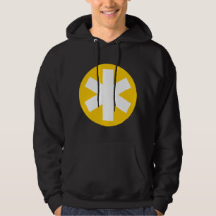 Big Asterisk - Amber and White Hoodie