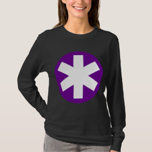 Big Asterisk - Deep Purple and White T-Shirt