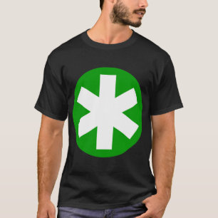 Big Asterisk - Green and White T-Shirt