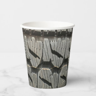 Big Automotive Car old tires Black Road trips Paper Cups