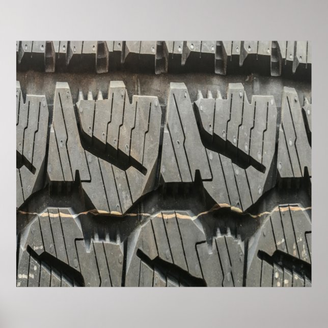 Big Automotive Car old tires Black Road trips  Poster (Front)