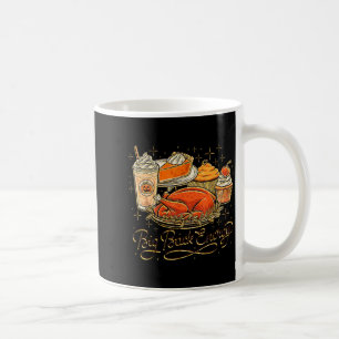 Big Back Energy Retro Leg Day Turkey Funny Thanksg Coffee Mug